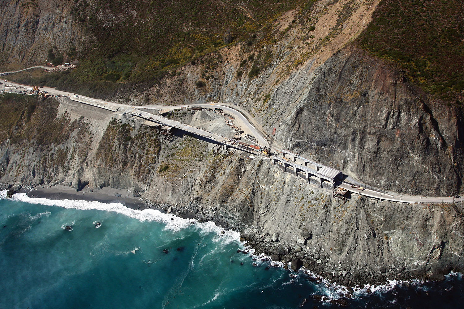 Pitkins Curve Road Bridge and Rock Shed at State Route 1